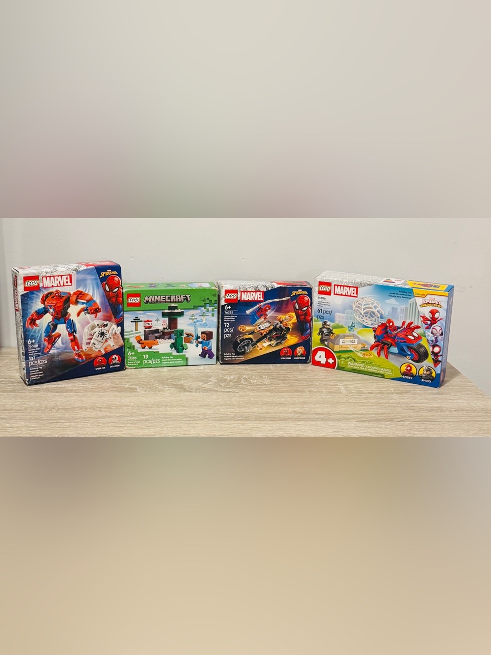 LEGO Lot 4 Sets Brand New Marvel Spider-Man Minecraft 76308 21583 76335 11206